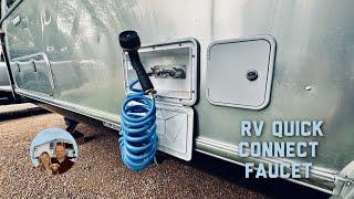 Installing a Durable Exterior Quick Connect Faucet on My Airstream!