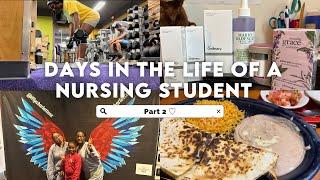 Days in the life of a nursing student part 2 | studying, gym, never going to ulta again!