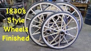 Finishing the 1830's Style English Brougham Carriage Wheels | Engels Coach Shop