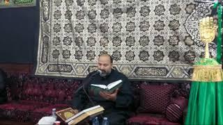 حسينية السيدة ام محمد ال جبران بحي الشاطئ سماحة الشيخ مصطفي الموسي العشرة الثالثة ليلة خامس 1440