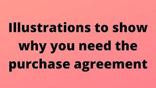 Illustrations about why need purchase agreement