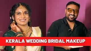 ഒരു തനി നടൻ മലയാളി Bride | Traditional Hindu wedding Makeup Kerala | Vikas Vks Makeup Artist