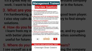 Top 5 Management Trainee Interview Questions & Answers | Must Know