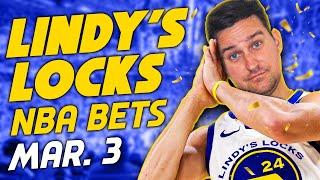 NBA Picks for EVERY Game Monday 3/3 | Best NBA Bets & Predictions | Lindy's Leans Likes & Locks