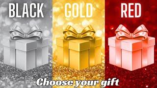 Choose your gift || 3 gift box challenge||2 good and one bad||Black, Gold & Red #choosebox #gift