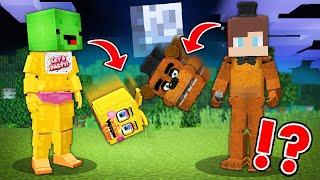 JJ and Mikey Became FNAF in Minecraft Challenge - Maizen Mizen Mazien