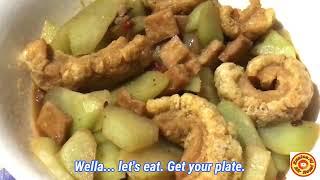 GINISANG SAYOTE WITH FISHCAKE & CHARON WITH LAMAN by KUSINA NI SIR ROMI