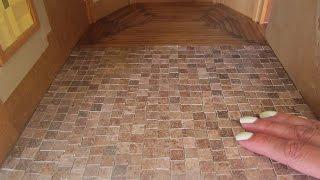 Dollhouse kitchen tiles - kitchen floor for under one dollar