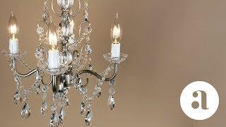 Madeleine 4 Light Vintage Silver Crystal Chandelier Product Video | Amalfi Decor