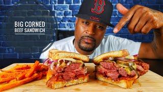 The Best Corned Beef Sandwich In The City (ASMR) Mukbang .. If They Make It I Eat It