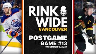 RINK WIDE POST-GAME: Vancouver Canucks vs Edmonton Oilers |  Game 13 - Nov. 8, 2024