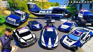 GTA 5 - Stealing SECRET POLICE CARS with Franklin! (Real Life Cars #194)