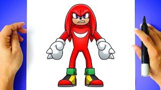 How to DRAW KNUCKLES - Sonic 2 Movie