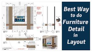 Layout SketchUp Lesson#08 Best Way to do Furniture Detail in Layout SketchUp