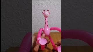 BINGE- AWESOME TELESCOPIC PINK GIRAFFE POP TUBE SUCTION CUP 11 #fidgettoys #stressrelief #sensory