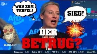 BUNDESTAGSWAHL! Skandal! Riesiger Wahlbetrug? Weidel STATEMENT! ️Hochrechnungen, Prognosen, ...!