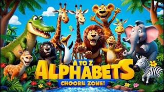 Learn Alphabets A-Z With Jungle Animals - Fun Kids Songs With Animals