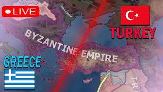 LIVE | HOI4 Greece & Turkey Rebuilding the Byzantine Empire