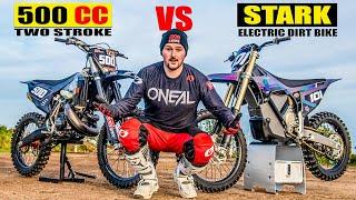 Stark Varg Electric Dirt Bike vs 500cc 2 Stroke | Hot Lap Shootout!