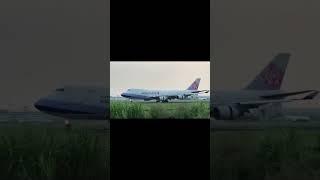 PLANE B747 MAKE AN EMERGENCY BRAKE