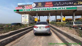 [4K] Driving Lahore to Rabwah M2 Motorway Punjab Pakistan لاہورسے ربوہ موٹروے پنڈی بھٹیاں ڈرائیونگ