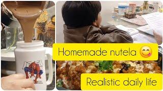 homemade nutela  | realistic daily life of mom | homemaker daily life with kids | evening vlog 