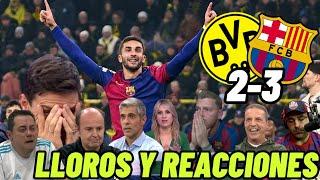  LLOROS Y REACCIONES MADRIDISTAS AL DORTMUND 2 BARCELONA 3 - GOLES Y RESUMEN