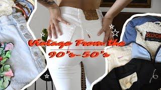 GIANT Try-On Vintage Thrift Haul | Pieces from the 90', 80's, 70's 60's & 50's!