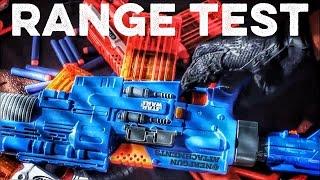 Nerf Star Wars Stryfe Shootout! Hasbro Star Wars Nerf Blaster Firing Range Test!