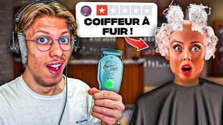 Le PIRE Salon de Coiffure qui existe... (j'ai charcuté les clients | Haidresser Simulator)