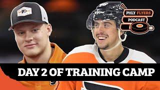 Matvei Michkov scrimmages with Morgan Frost at Day 2 of Flyers Training Camp | PHLY Flyers Podcast