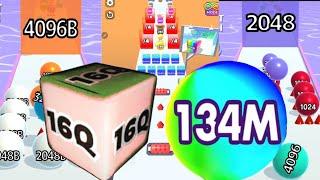 Ball Run 2048 Infinity | 16Q Jelly Run 2048 | Bounce Merge 3D | Jelly Tube Run 2048 | #ballgamezone