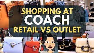 COACH RETAIL VS OUTLET - What is the difference? Worth it? Popular Coach Bags Coach Handbag Lovers