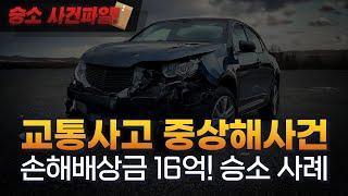 교통사고 중상해사건, 손해배상금 16억! 승소 사례