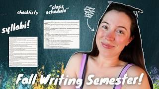 How to craft your own writing semester!  syllabi, themed checklists, subgoals, & more!