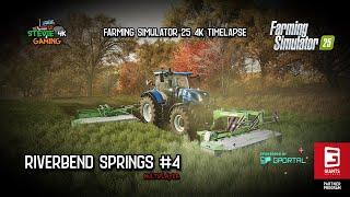 Riverbend Springs/#4/Buying New Equipment/Making SIlage Bales/Contract Work/FS25 4K Timelapse