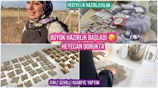 BÜYÜK HAZIRLIK BAŞLADI , HEYECAN DORUKTA, ŞEKİLLİ KURABİYE YAPTIM, HEDİYELİKLERİ HAZIRLADIK