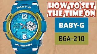 How To Setting Digital TIME and Analog Time on Casio Baby-G BGA-210 Watch
