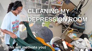 cleaning my depression room (for ppl with ADHD/depression)