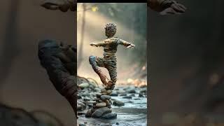 dancing stones on the river bank #ai #cartoon #animation