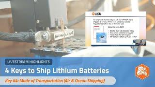 Lithium Batteries: Shipping by Air and Sea