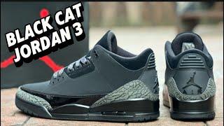 THEY’RE BACK!  Jordan 3 Black Cat 2025! Unboxing review & on foot 