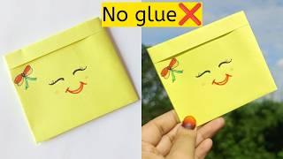 DIY paper pouch|Origami paper bag|No glue paper craft|No glue bag