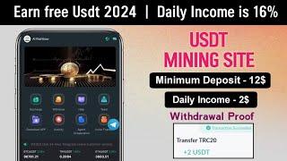 How to earn online money | New usdt mining site 2024 | Best usdt earning platform | New earning site