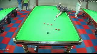 Khizar Aziz break of 77 at Gulf Snooker Club, Karachi.