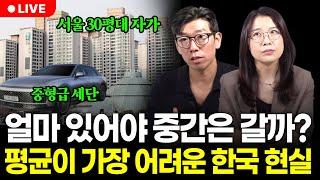 평범하게 사는 게 가장 어려운 한국의 현실. 도대체 얼마나 있어야 평균이 될 수 있을까? (구해줘월부 부동산상담)