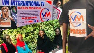 Gambian L Cessay Printing Surprised VM International TV Staffs With T Shirts.