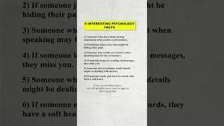 6 INTERESTING PSYCHOLOGY FACTS