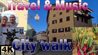 City walk Rosenheim - epidemic sound hopeful songs 4K travel & music video