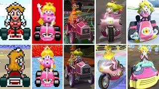 Evolution of Princess Peach Knocked Out And First Position in Mario Kart Games (1992-2025)